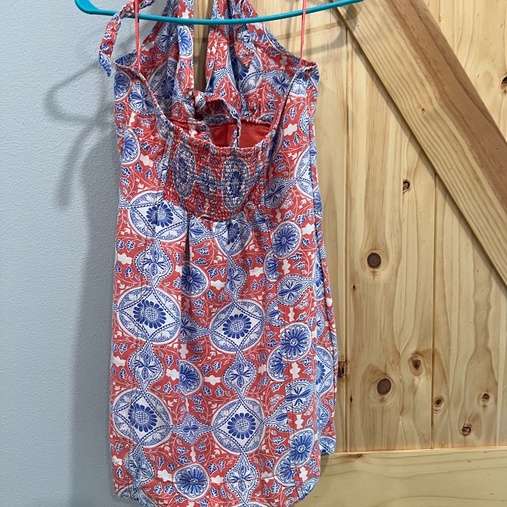 Maeve Anthropologie Tie-Front Printed Mini Dress